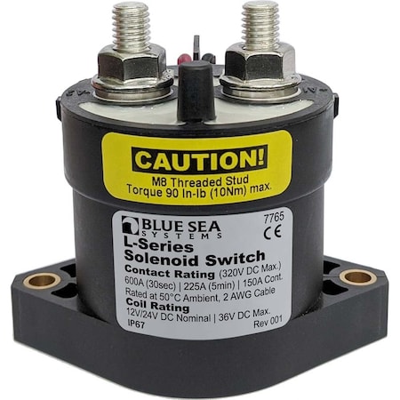 Blue Sea Systems Blue Sea 7765 L-Series Solenoid Switch - 50A - 12/24V DC 7765